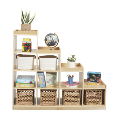 ECR4Kids 4-3-2-1 Cube Storage Cabinet, Display Shelf