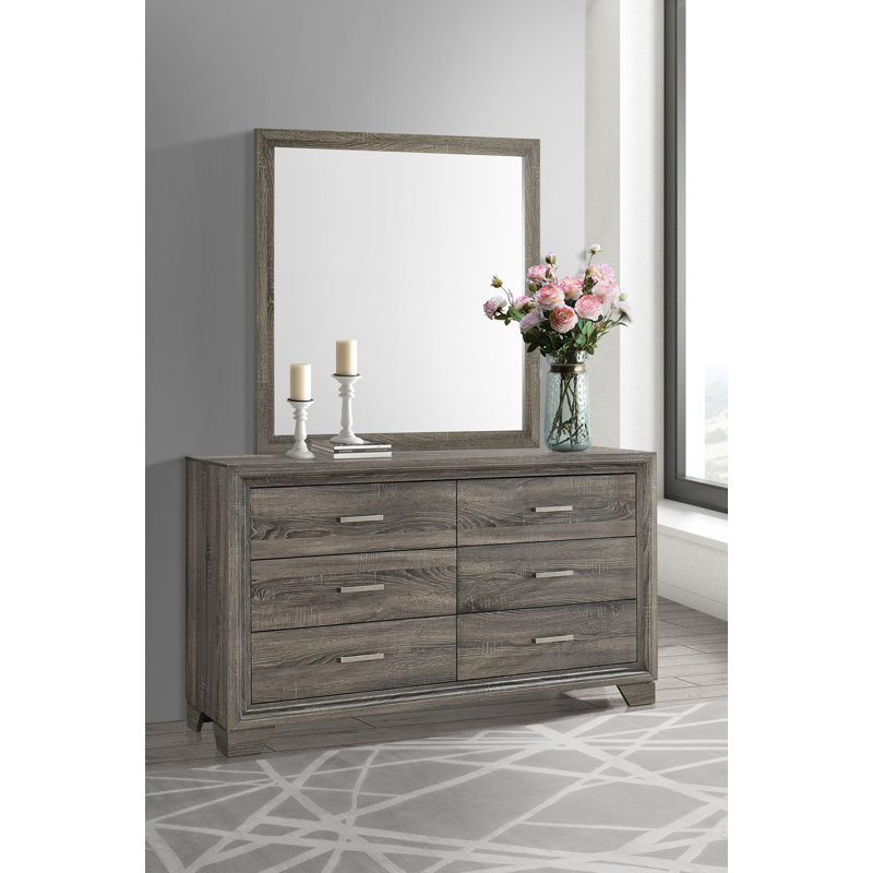  Commode 6 tiroirs et miroir Deimianas