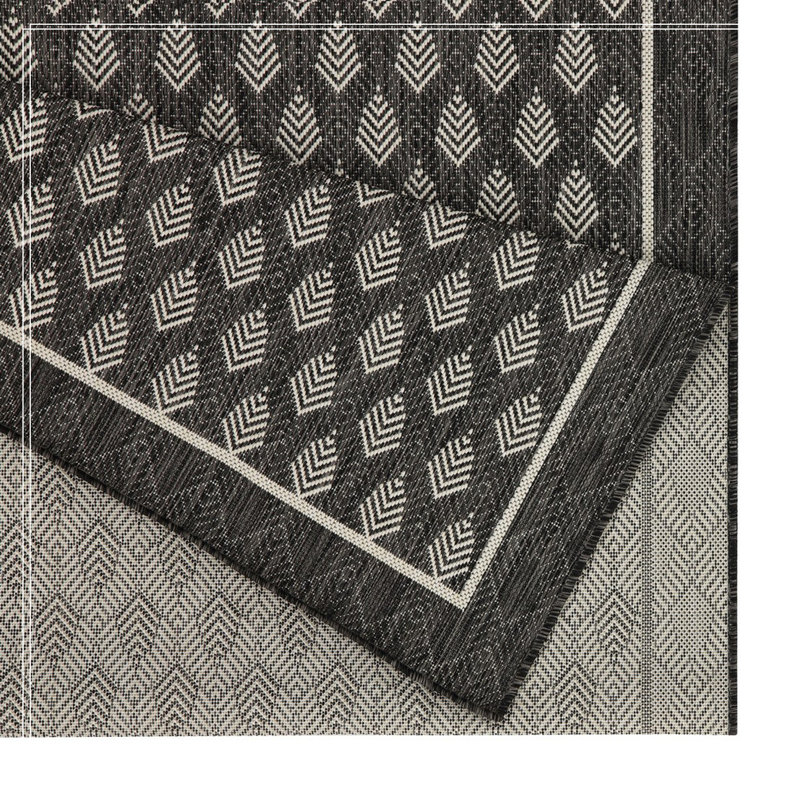 Tapis anthracite intérieur / extérieur, Rectangle 7 pi 10 po x 10 pi 3 po