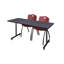 Table de formation en T Nick Nick, chaises empilables 2 M-51833536-32701888-32701885