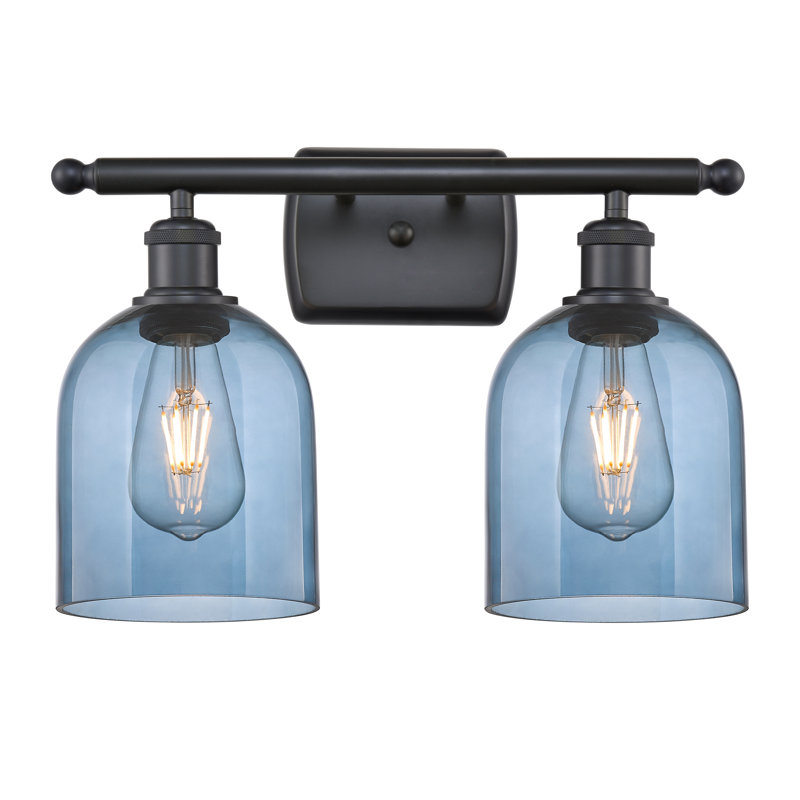 Allysson 2 - Light Dimmable Vanity Light, Princess Blue, Matte Black