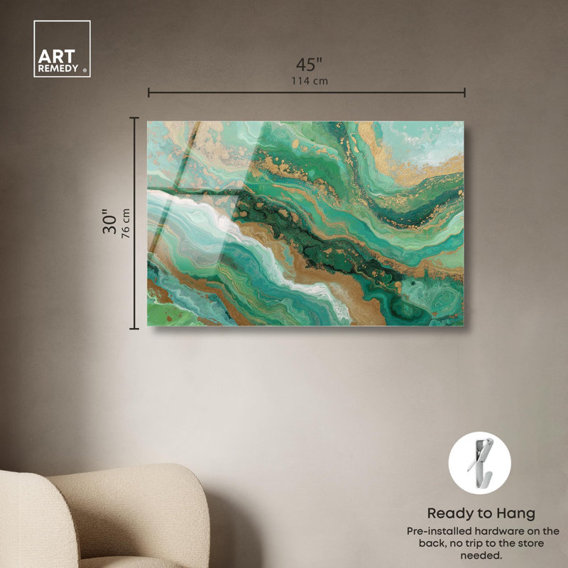 «Gateed Agate III», reproduction d'art sur acrylique par Art Remedy, H 30 po x l 45 po