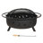  Cosmic 42" Round Wood-Burning Bronze Finish Steel Fire Pit with Spark Screen