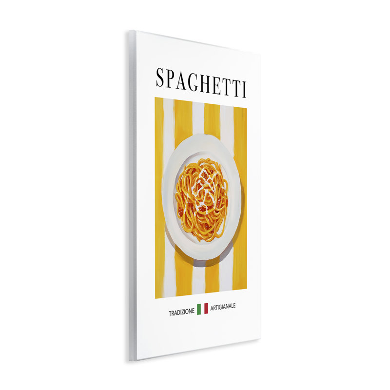Plaque murale de pâtes spaghetti traditionnelles, design par Andreas Magnusson, H 19 po x l 13 po