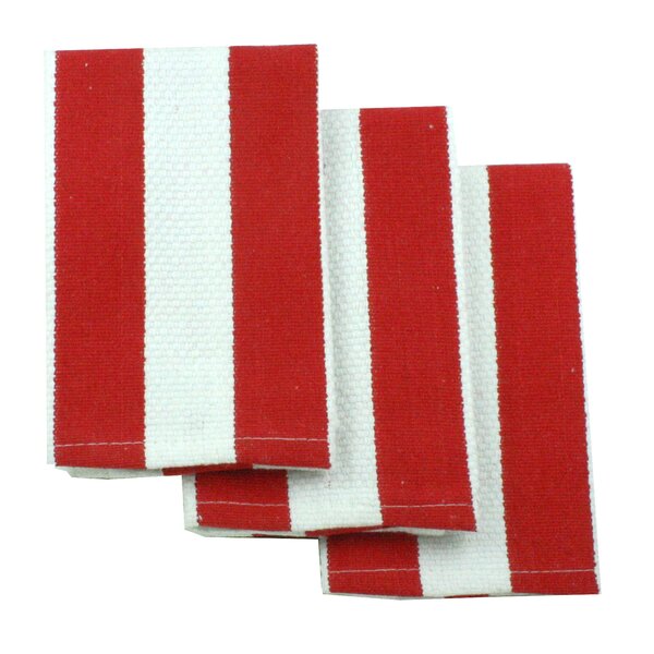 T-fal Red Solid and Stripe Waffle Cotton Kitchen Towel Set of 2 94648 - The  Home Depot