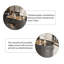 Comptoir en verre trempé transparent de 62,99 po, structure en bois massif noir, armoire de rangement pour bijoux