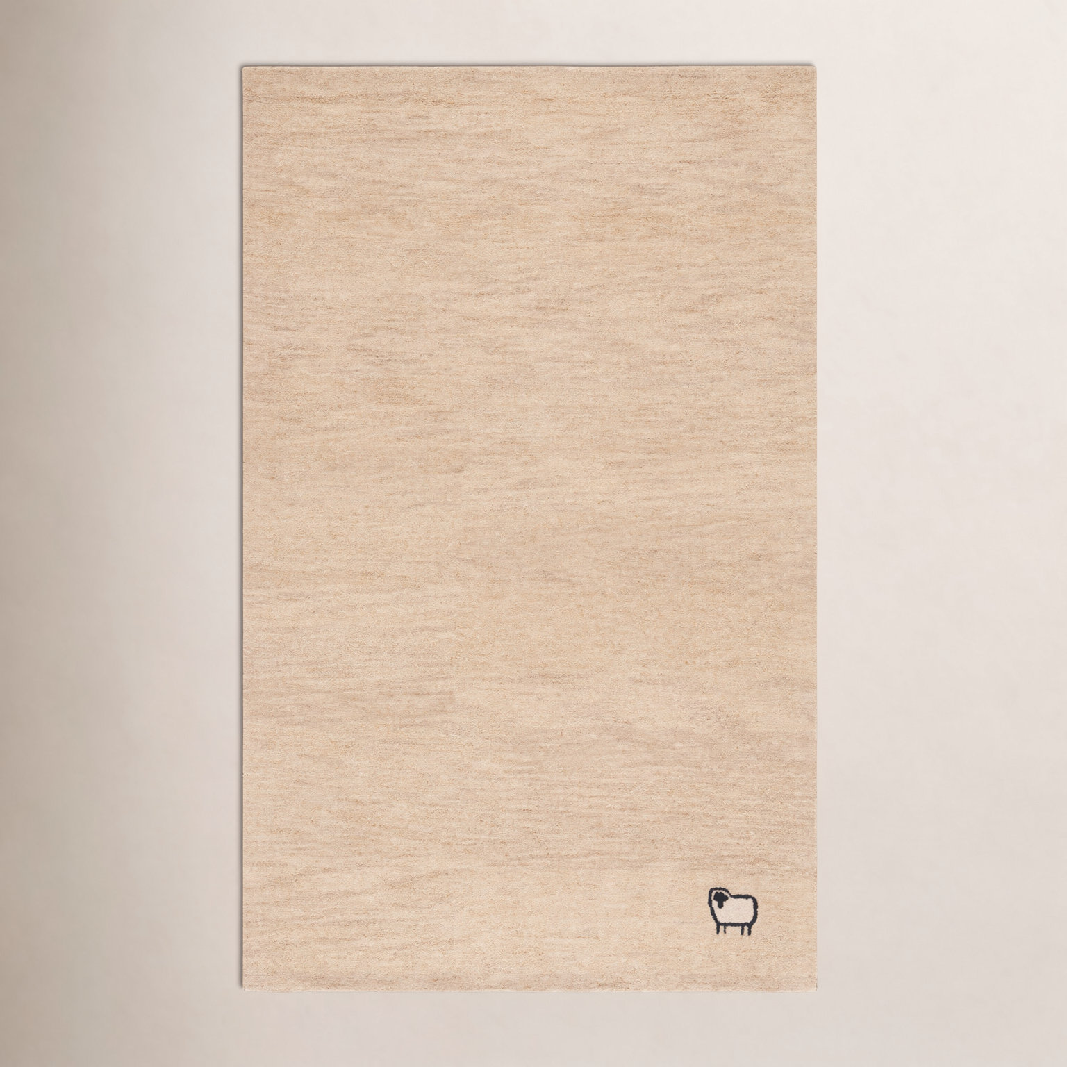Lonzo Beige Hand-Woven Rug, Rectangle 4' x 6'