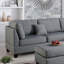 Canapé modulaire réversible de couleur grise 3 pièces