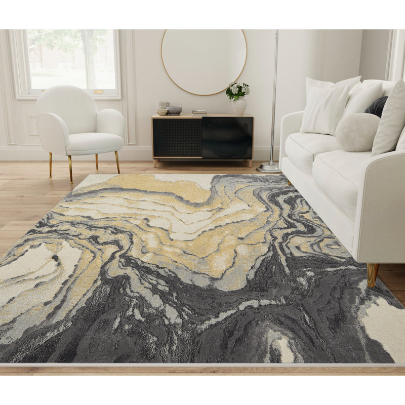 Milania Abstract Indoor Rug, Rectangle 6'7" x 9'6"