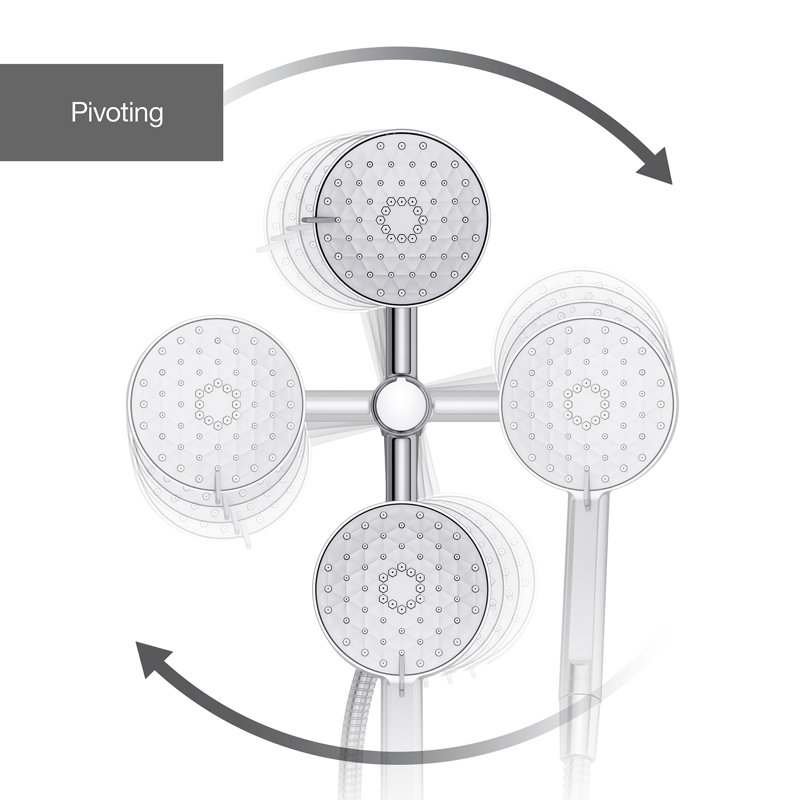 Awaken 2-In-1 Multifunction Shower Combo Kit, Showerhead and Handshower Set, 2.5 GPM, Matte Black