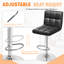 Stallcup Swivel Upholstered Adjustable Height Counter Stool with Metal Frame-452108009
