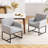 Brimson 18.9" H Upholstered Armchairs with Metal Base-187942192