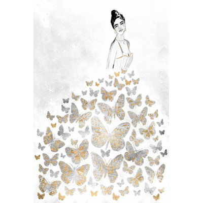 «Fluttering Gown I» par Annie Warren - peinture sur toile tendue