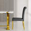 Ensemble de table de salle à manger 9 pièces Glam Gold avec 8 chaises en cuir noir et or-819436100-819436158-819436154