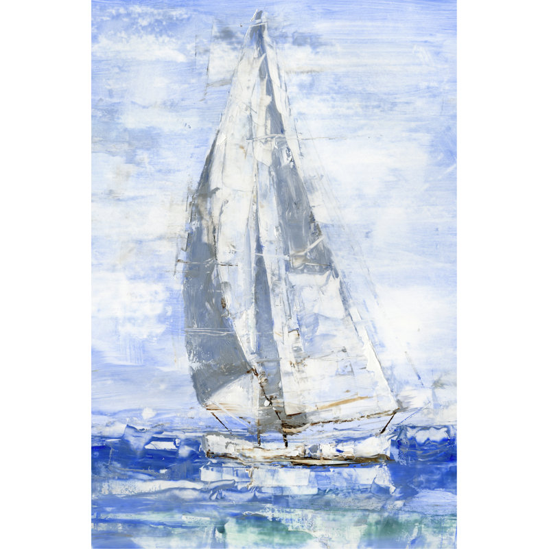 Blue Sails I by Ethan Harper - Painting, 91cm H x 61cm W, Wrapped Canvas