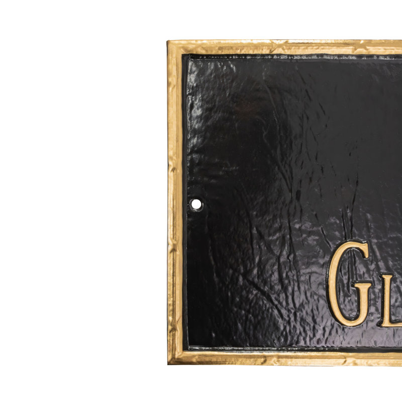 Plaque d’adresse murale sur 2 lignes washington, Sable / argent, Oui