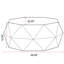 Table basse de 38 po à motif tridimensionnel en relief de style rétro américain-1072205330