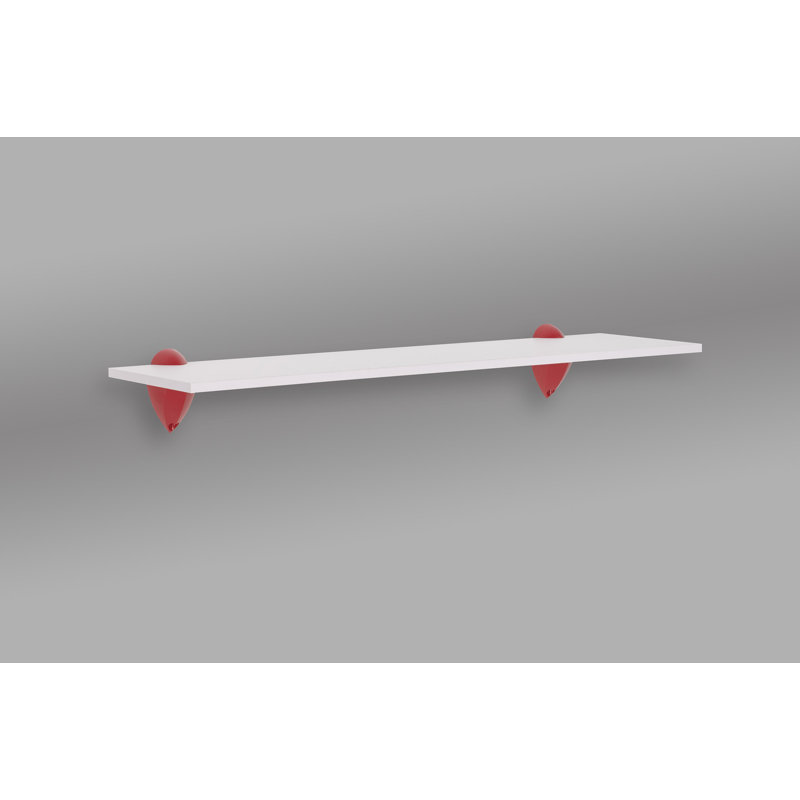Bracket Shelf, Red, 3.38" H x 24.00" W x 7.06" D