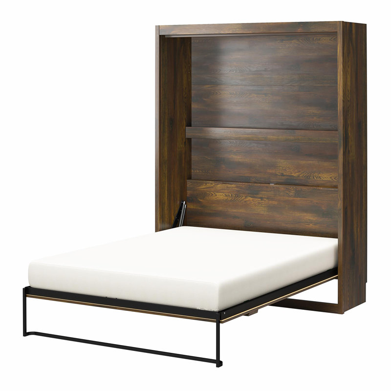 Farmington Queen Murphy Bed, Rustic, Rustic, Queen