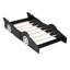Lit plateforme simple en forme de voiture de course avec roues, durable et sécuritaire pour les chambres de personnes-118038809-118038810