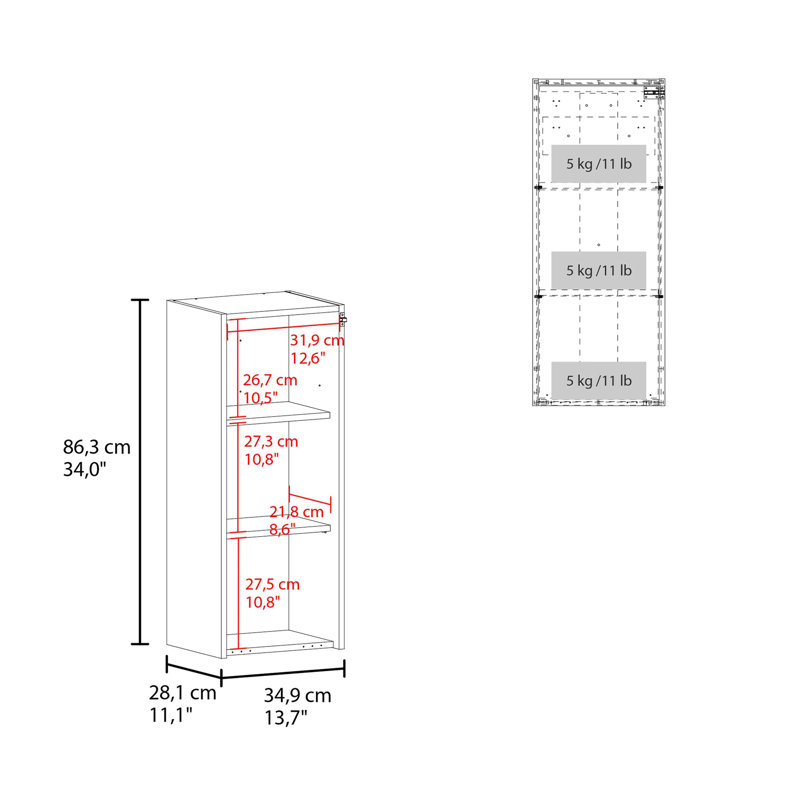White Folding Table with Storage