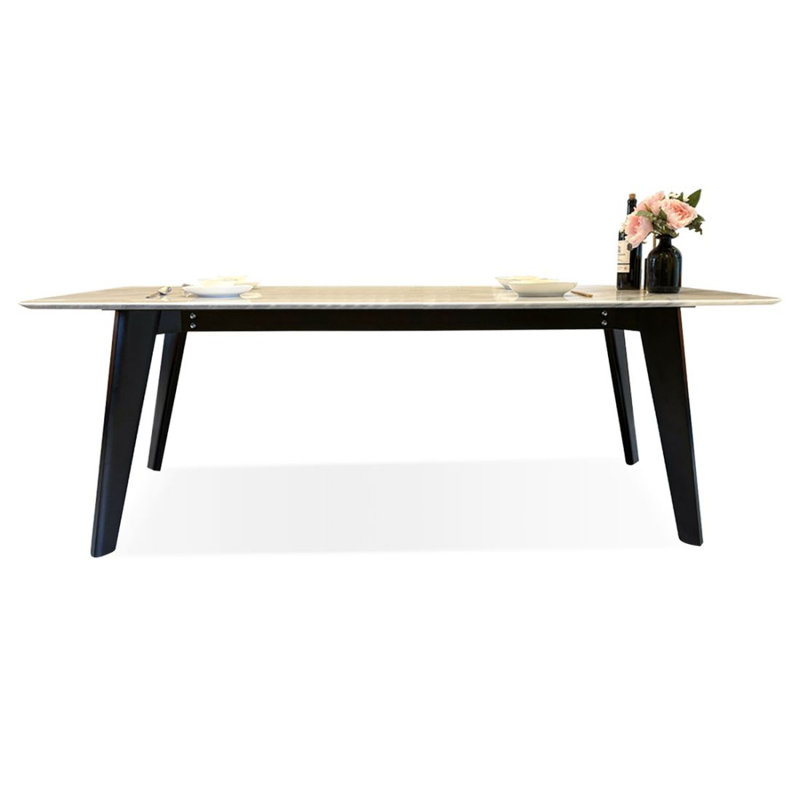 Rectangular marble dining table, 29.53"H x 55.12"L x 31.5"W