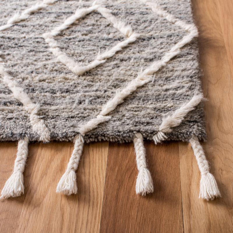 Powell Hand Tufted Wool Geometric Rug, Rectangle 5' x 8'