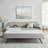 Linen Upholstered Daybed With Erectable Trundle And USB Charging, Ideal For Modern Living And Guest Accommodation