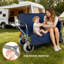 Chariot pliable convertible en banc 3-en-1 avec auvent et plateau de table pliable monté à l'arrière-1891349140
