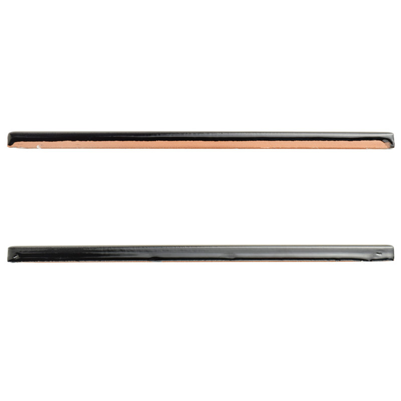 Carreau de céramique bullnose noir brillant 7,9 po x 0,38 po Neros