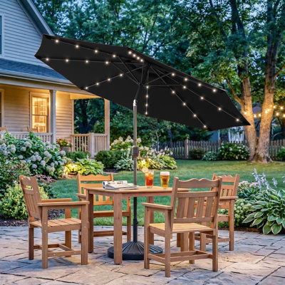 Odis 108'' Lighted Tilt Market Umbrella