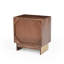 Tables de chevet en bois peu encombrantes, finition noyer avec rangement moderne