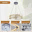 Lustre géométrique à DEL en cristal à 3 lumières à intensité variable