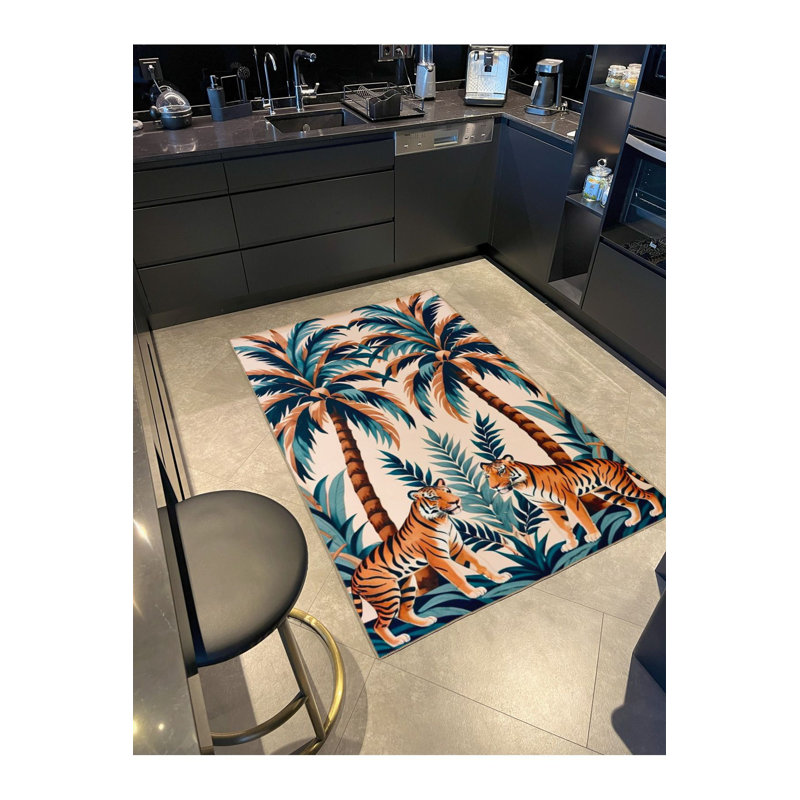 Tapis décoratif lavable à la machine Paris, Tapis de couloir 2 pi 6 po x 9 pi 10 po inclus