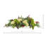 Holiday Arrangement with Hydrangeas, Ribbons and Berries