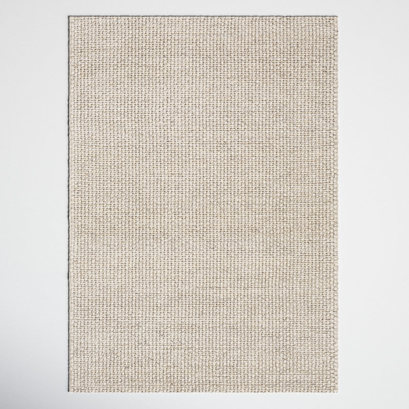 Hero Handwoven Flatweave Ivory Area Rug, Rectangle 8' x 10'
