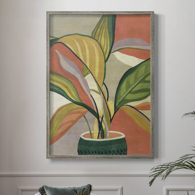 «Pots Bird of Paradise», reproduction encadrée - bois massif 48215