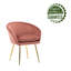 Fauteuil rembourré en velours-1951960892