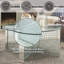 Table basse Nysa avec miroir et faux cristaux (assemblée)