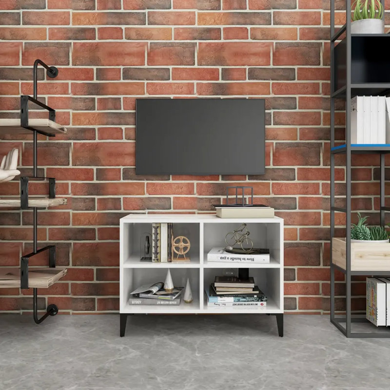 Stehouse Unfinished TV Stand for TVs up to 28", High Gloss White