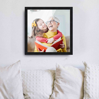 Cadre photo simple en bois mat noir