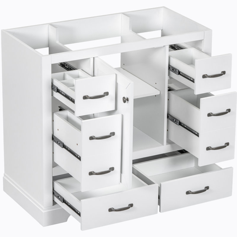 Base de meuble-lavabo simple 35,50 po seulement, Blanc