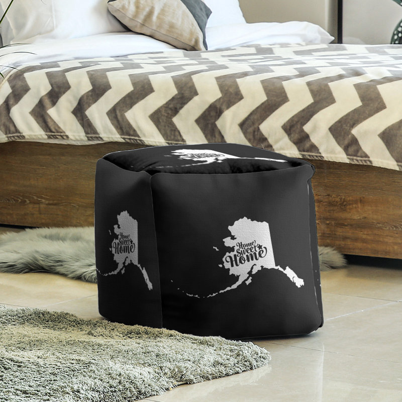 Repose-pieds à cubes fairbanks the home, Noir