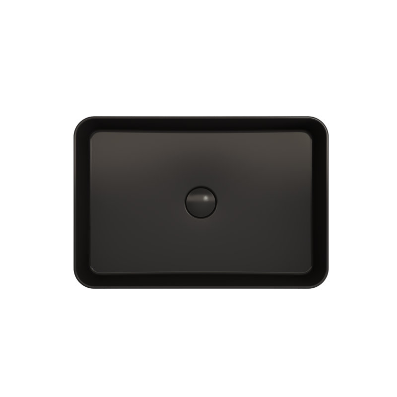 Sottile 22.5'' L Bathroom Sink, Matte Black