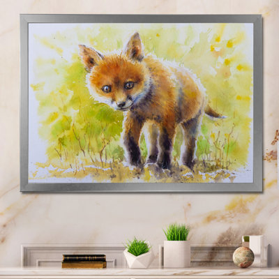 " Cute Red Fox Painting "