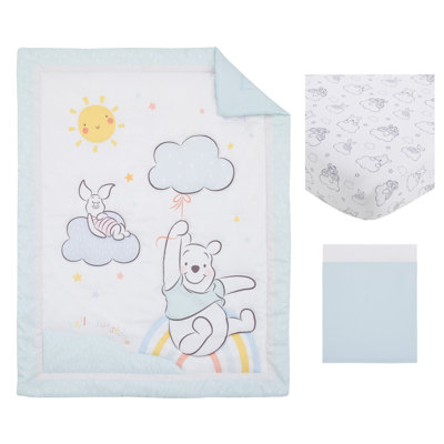 Ensemble de literie pour lit de bébé 3 pièces Nojo Disney Winnie l'ourson Hello Sunshine