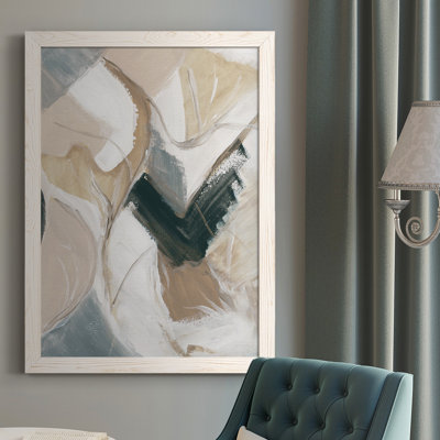 Desirey Marble Lines II - Single Picture Frame Print on Canvas