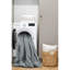 Édredon simple / simple TG plissé avec microfibre prélavée, motif quadrillé, équilibre parfait entre poids et chaleur, taies décoratives délavées, plis pincés raffinés, utilisation à l'année, lavable à la machine