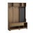Multi-Purpose Hallway Hall Tree With Removable Linen Cushioned Entryway Bench-1334405633