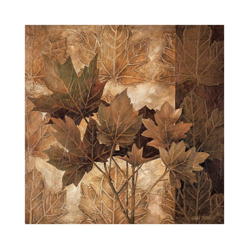 Leaf Patterns II by Linda Thompson - Wrapped Canvas Painting, 30.48cm H x 30.48cm W x 1.91cm D